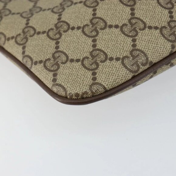 GUCCI GG Supreme Web Sherry Line Bag PVC Beige Gold 904 02 047 Auth 144351 - Picture 4 of 16